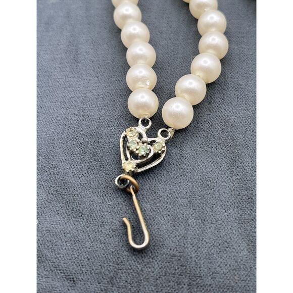 Vintage Necklace Double Faux Pearl Strand Lady Ellen - Picture 4 of 5